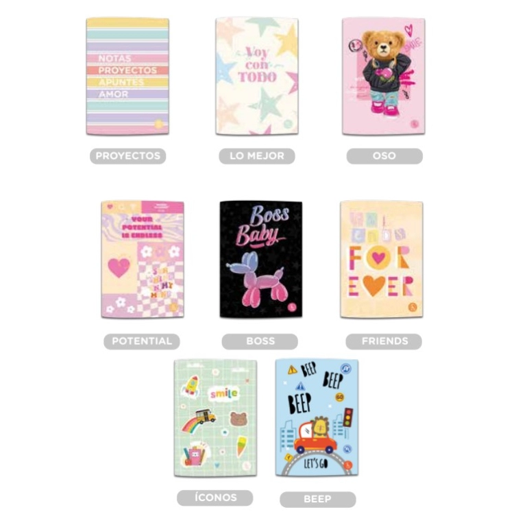 Libreta Ry MC - Cool Love Acaballada 10.5x15 64 hojas Art.1001